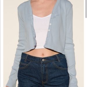 Blue brandy Melville button up sweater
